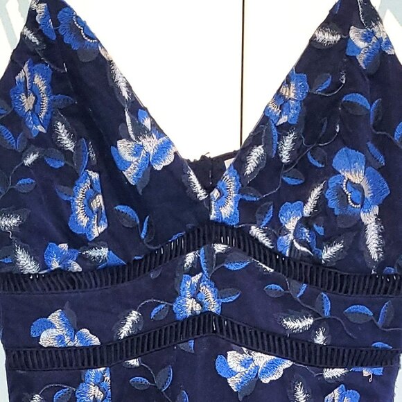 Bardot Sapphire Floral Midi Dress Size 6 - Picture 3 of 8